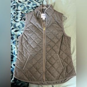 Grey quilted vest